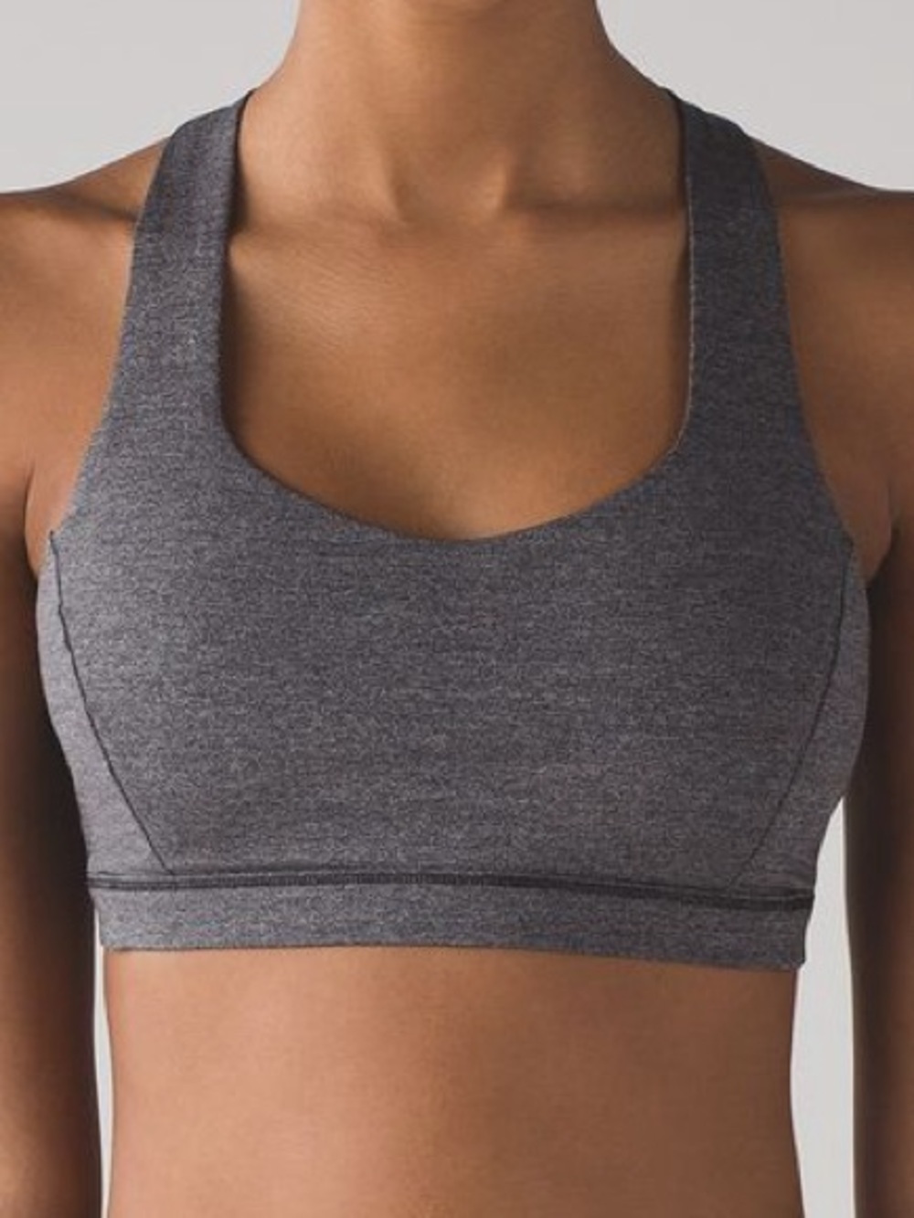 Lululemon Free To Be Serene Bra Heathered Black size 8